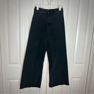 Zara High Rise Marine Straight Black Size 6